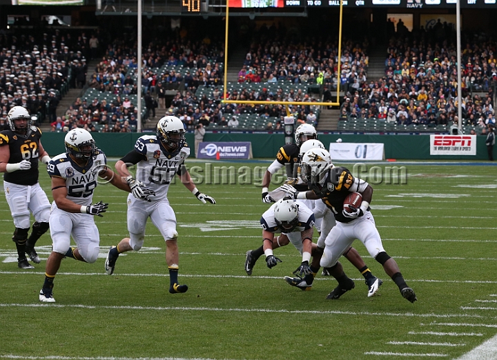 122912 Kraft SA-019.JPG - Dec 29, 2012; San Francisco, CA, USA; Arizona State Sun Devils running back Marion Grice completes a run against the Navy Midshipmen in the 2012 Kraft Fighting Hunger Bowl at AT&T Park.
